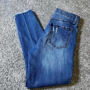 Altar’d State Distressed Blue Jeans Raw Hem size 7/28